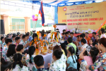 Tổ chức Tết cổ truyền Bunpimay cho lưu học sinh Lào Trường Trung cấp Luật Đồng Hới